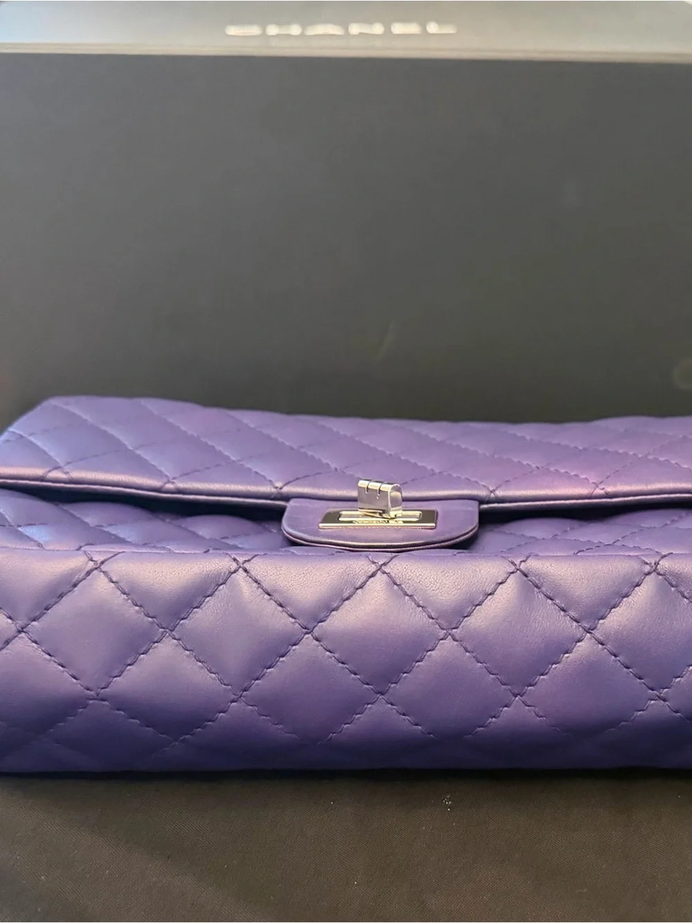 Authentic Purple CHANEL 2.55 Reissue - Lambskin FULL INCLUSION